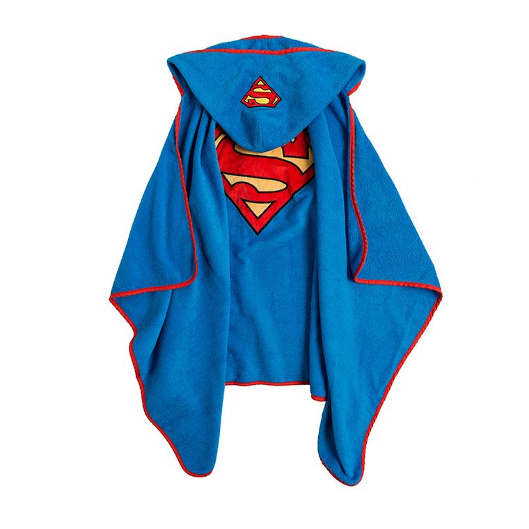 Cool CLub, Ręcznik kąpielowy chłopięcy z kapturem, niebieski, Superman