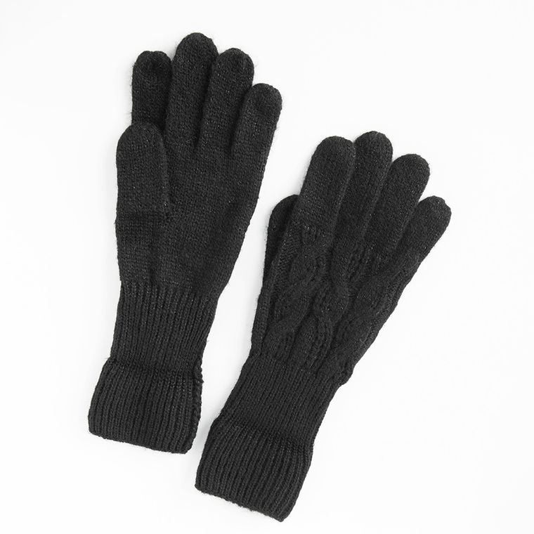 Cool Club, Rękawiczki dziewczęce z wełną, czarne