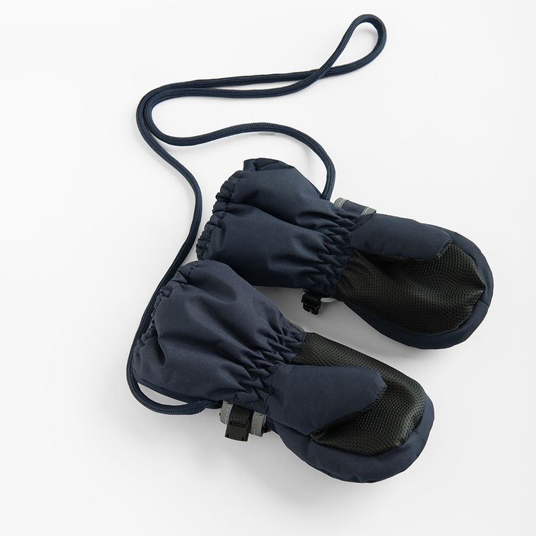 Cool Club, Rękawiczki narciarskie chłopięce na sznurku, granatowe, Psi Patrol