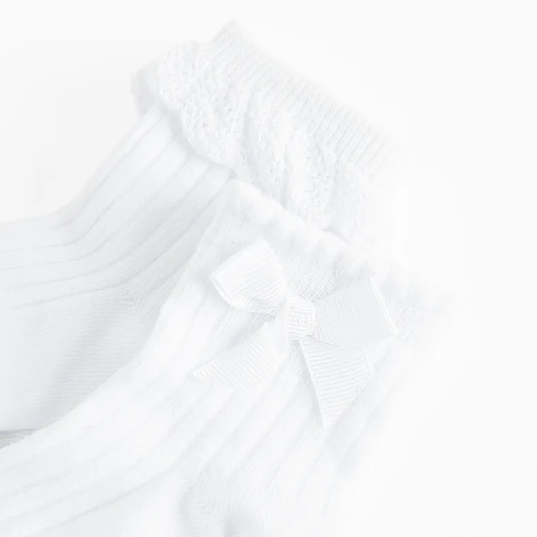 Cool Club, Skarpetki dziewczęce, białe, zestaw, 2 szt.