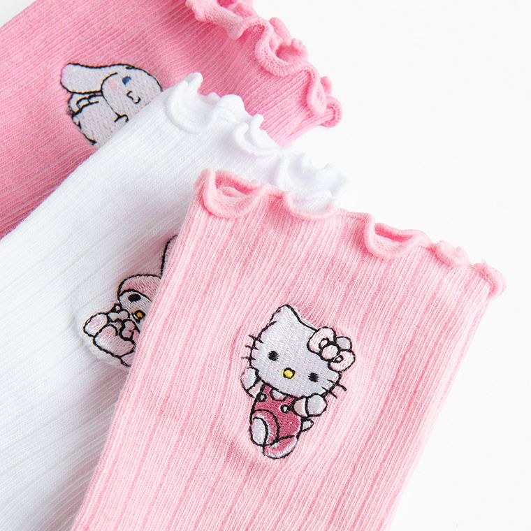 Cool Club, Skarpetki dziewczęce, mix, zestaw, 3 szt., Hello Kitty and Friends