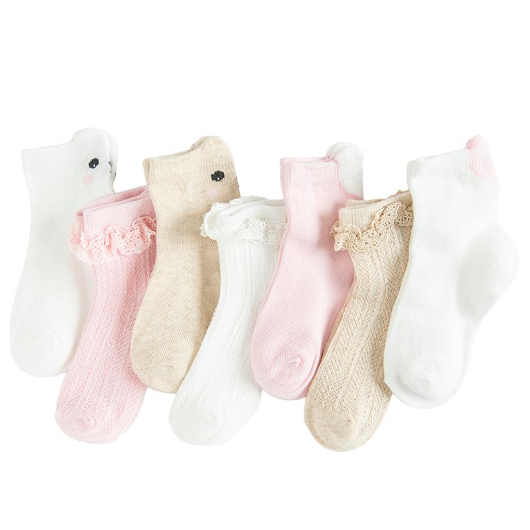 Cool Club, Skarpetki dziewczęce, mix, zestaw, 7 szt.