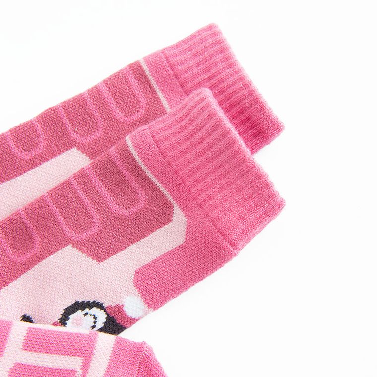 Cool Club, Skarpetki narciarskie dziewczęce z wełną, różowe