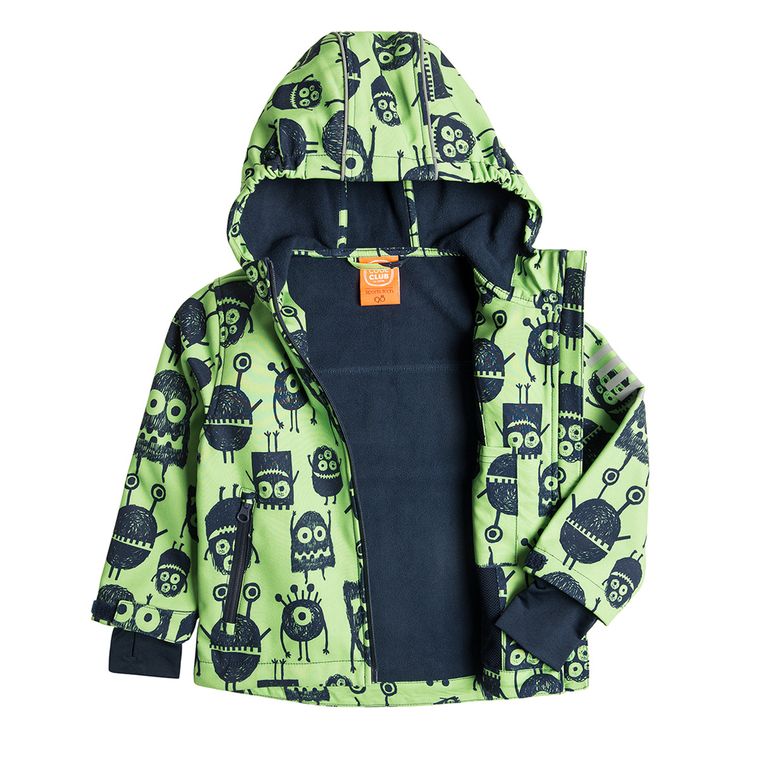 Cool Club, Softshell chłopięcy, zielony, potworki