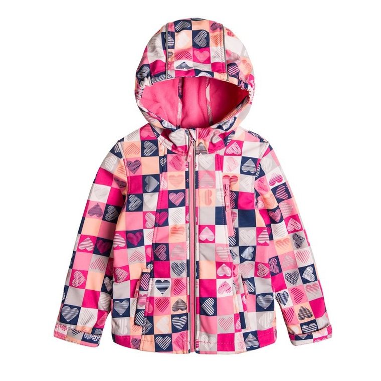 Cool Club, Softshell dziewczęcy, różowy, serca