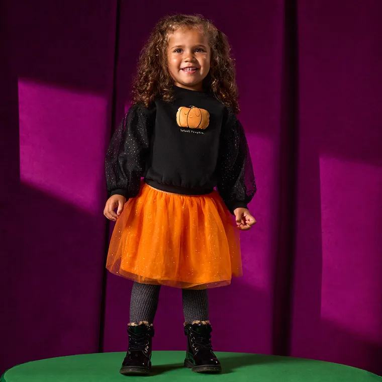 Cool Club, Spódnica dziewczęca, welurowa, pomarańczowa