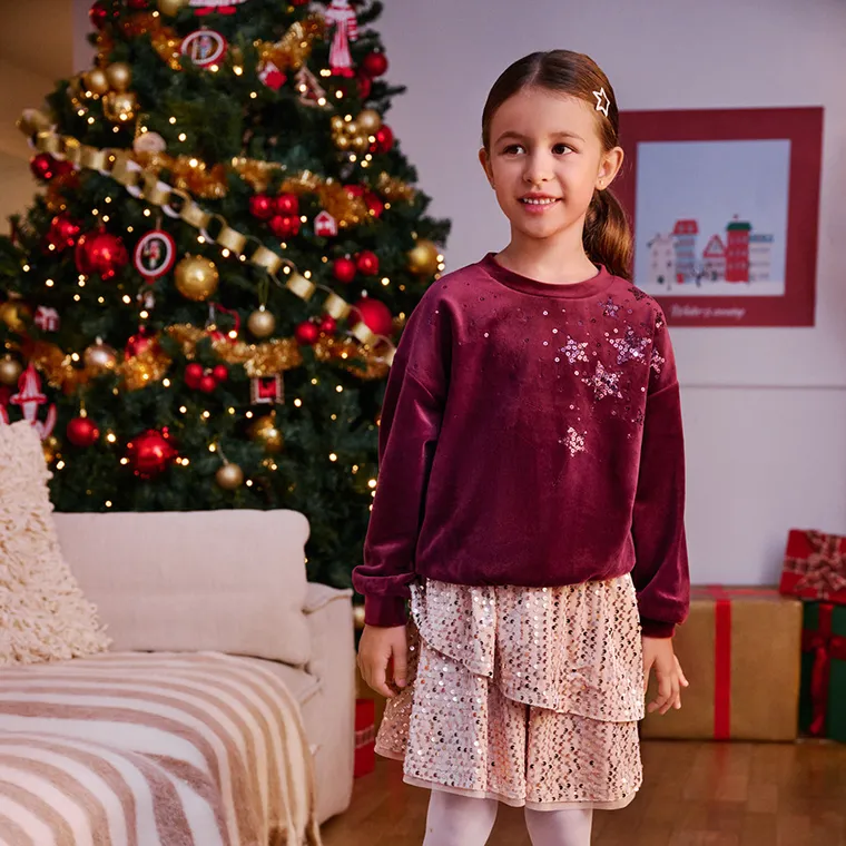 Cool Club, Spódnica dziewczęca, welurowa, złota