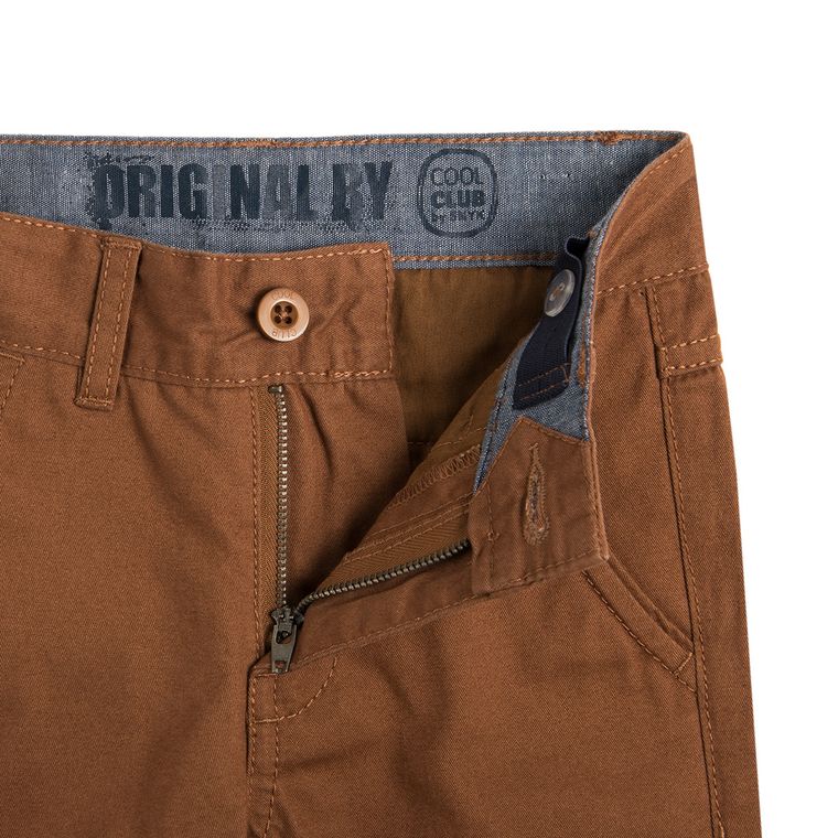 Cool Club, Spodnie chłopięce, chinosy, brązowe