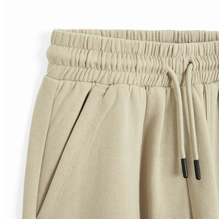 Cool Club, Spodnie dresowe chłopięce, carpenter, ocieplane, beżowe