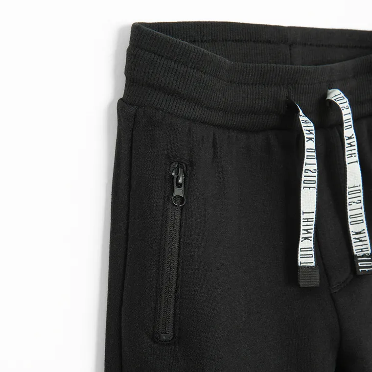 Cool Club, Spodnie dresowe chłopięce, ocieplane, czarne