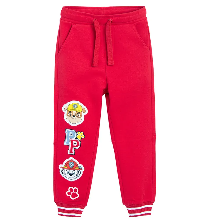 Cool Club, Spodnie dresowe chłopięce, slim, czerwone, Psi Patrol
