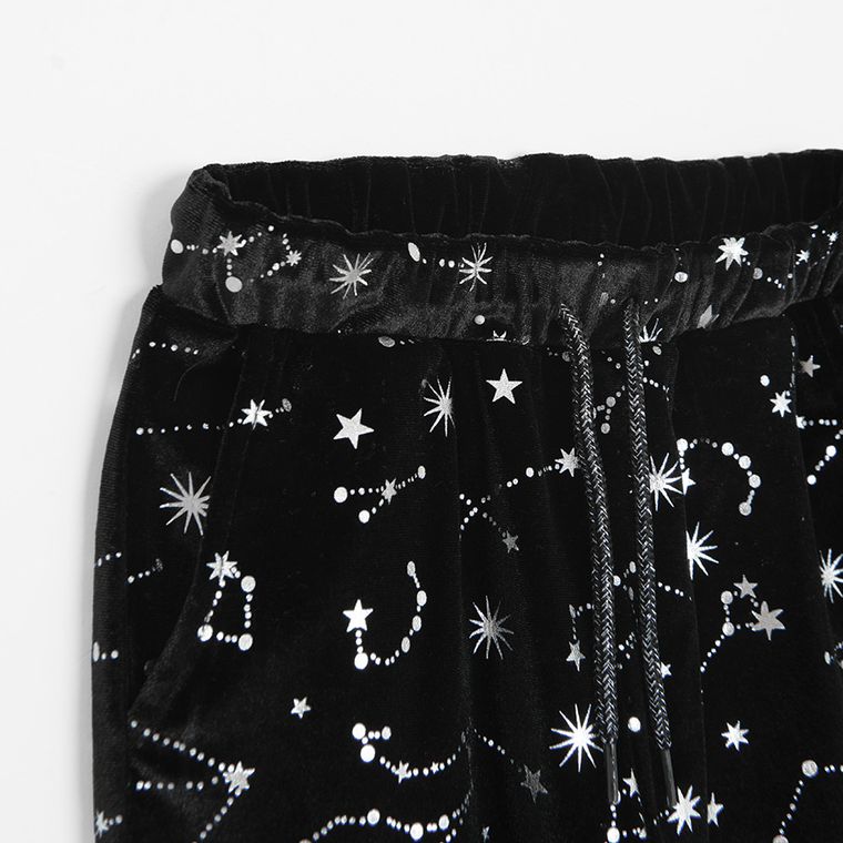 Cool Club, Spodnie dresowe dziewczęce, flare, welurowe, czarne