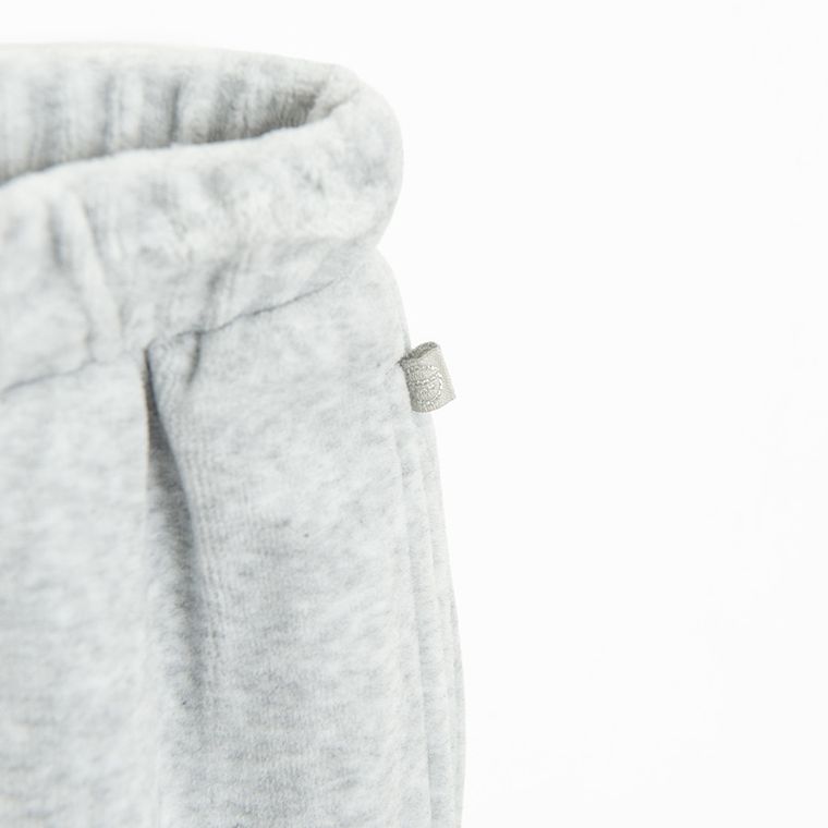 Cool Club, Spodnie dresowe dziewczęce, flare, welurowe, szare