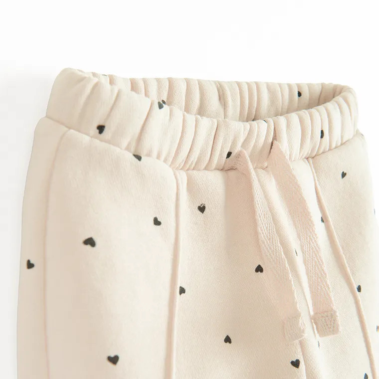 Cool Club, Spodnie dresowe dziewczęce, ocieplane, beżowe
