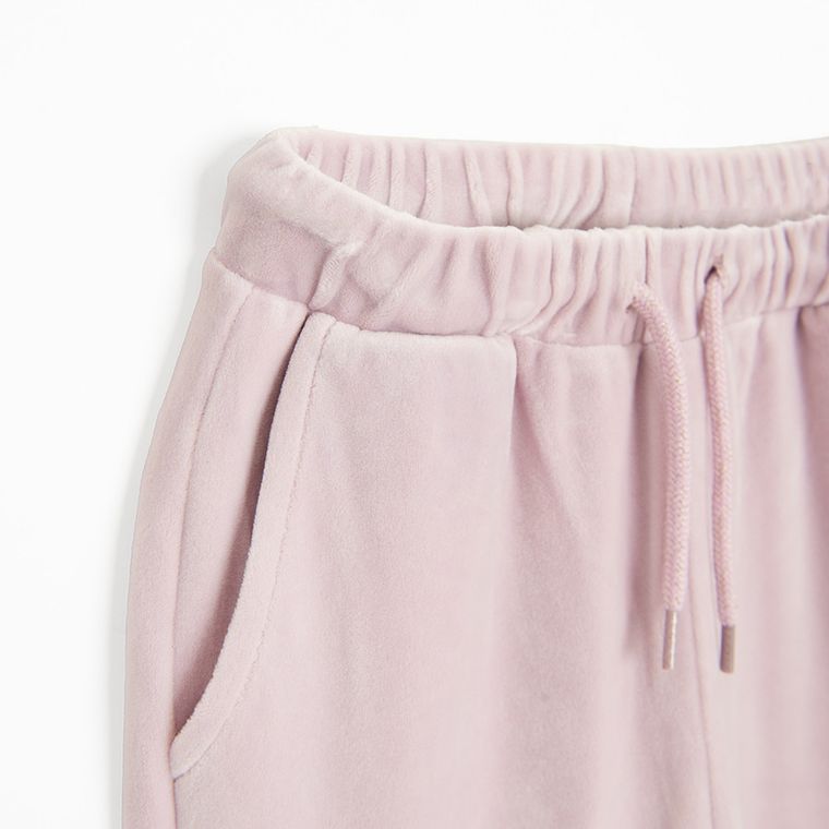 Cool Club, Spodnie dresowe dziewczęce, welurowe, różowe