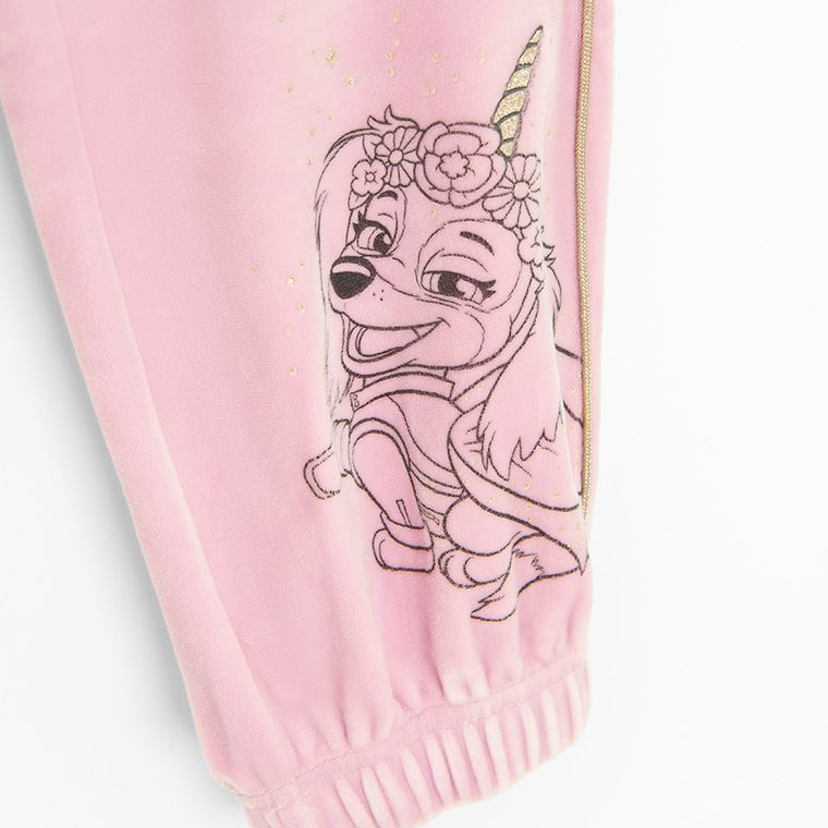 Cool Club, Spodnie dresowe dziewczęce, welurowe, różowe, Psi Patrol