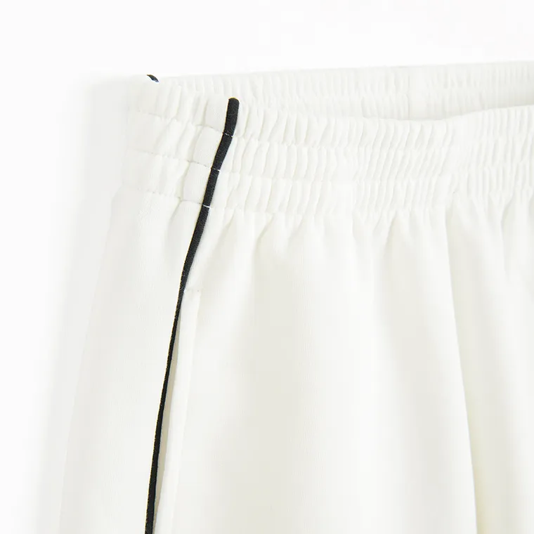 Cool Club, Spodnie dresowe dziewczęce, wide leg, białe