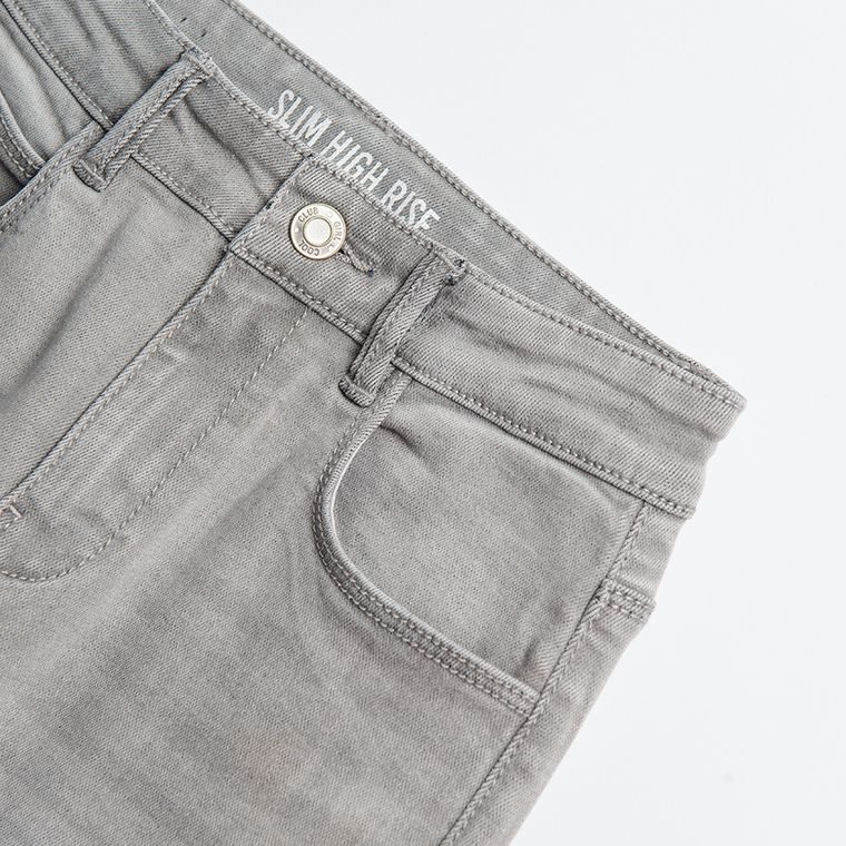 Cool Club, Spodnie jeansowe dziewczęce, slim fit, jasnoszare