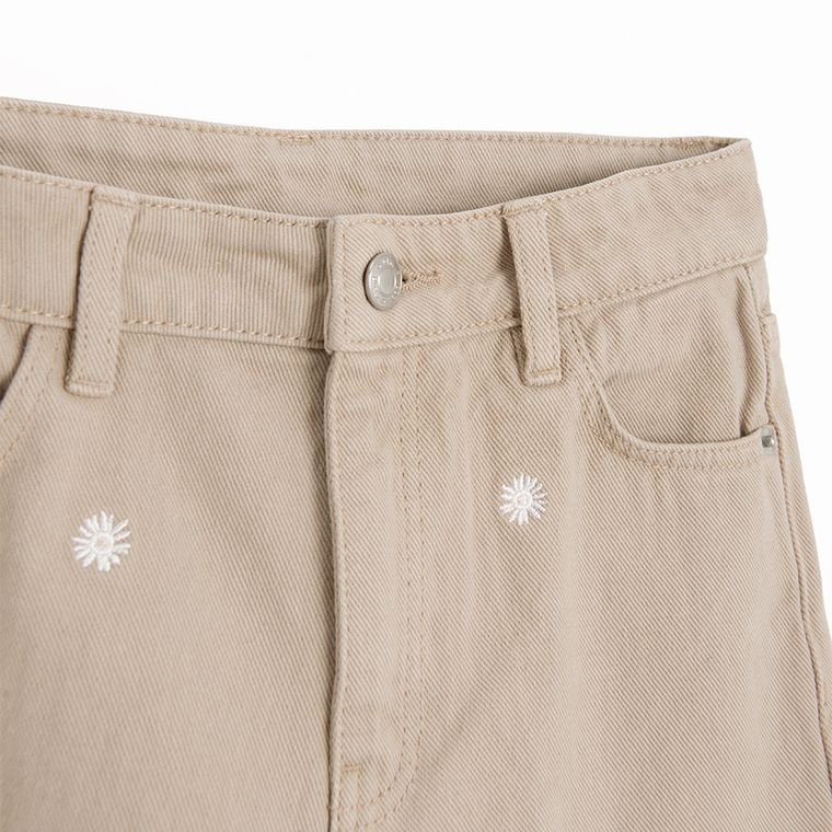 Cool Club, Spodnie jeansowe dziewczęce, wide, beżowe