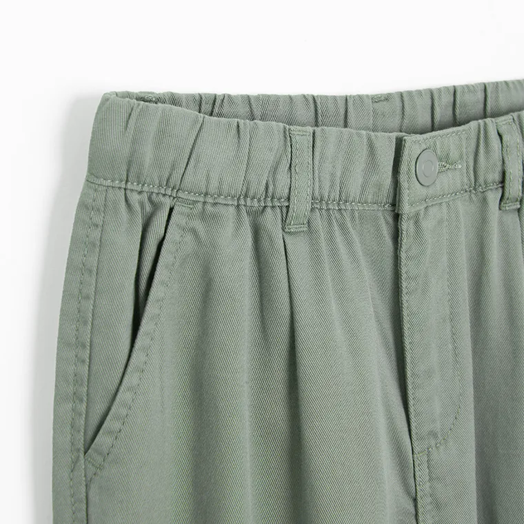 Cool Club, Spodnie materiałowe chłopięce, loose, khaki