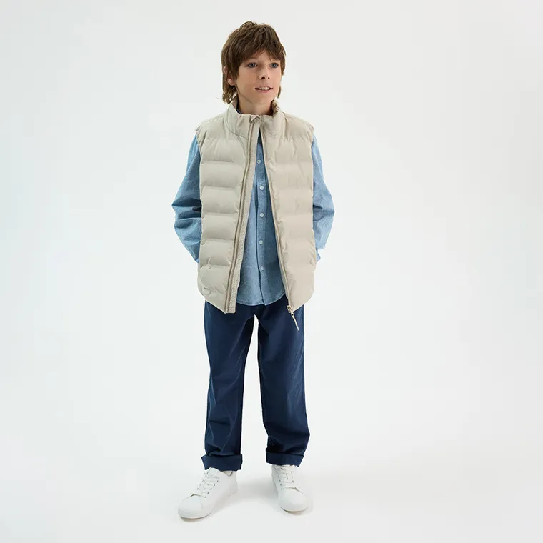 Cool Club, Spodnie materiałowe chłopięce, relaxed, granatowe