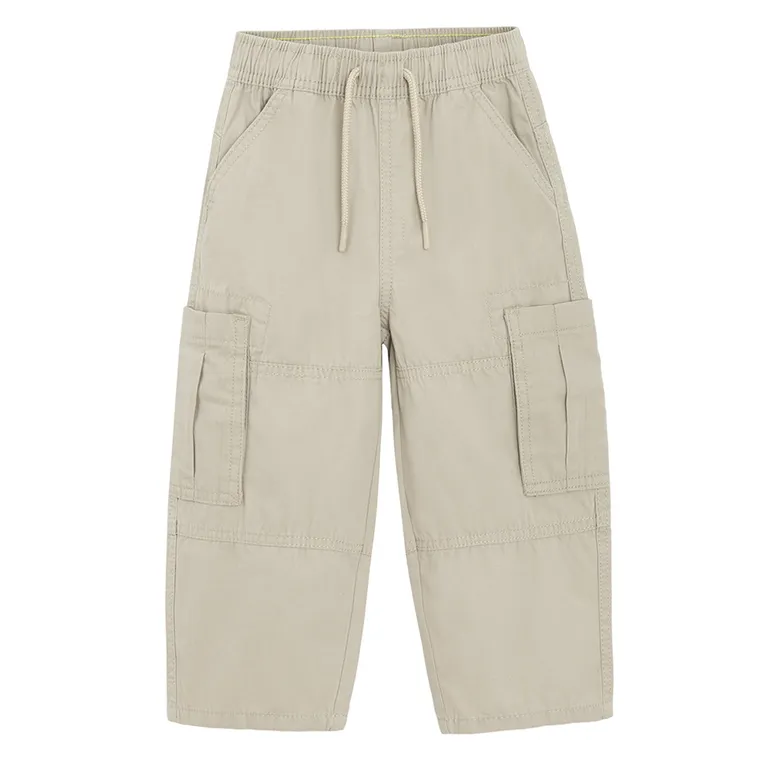 Cool Club, Spodnie materiałowe chłopięce, wide leg, beżowe