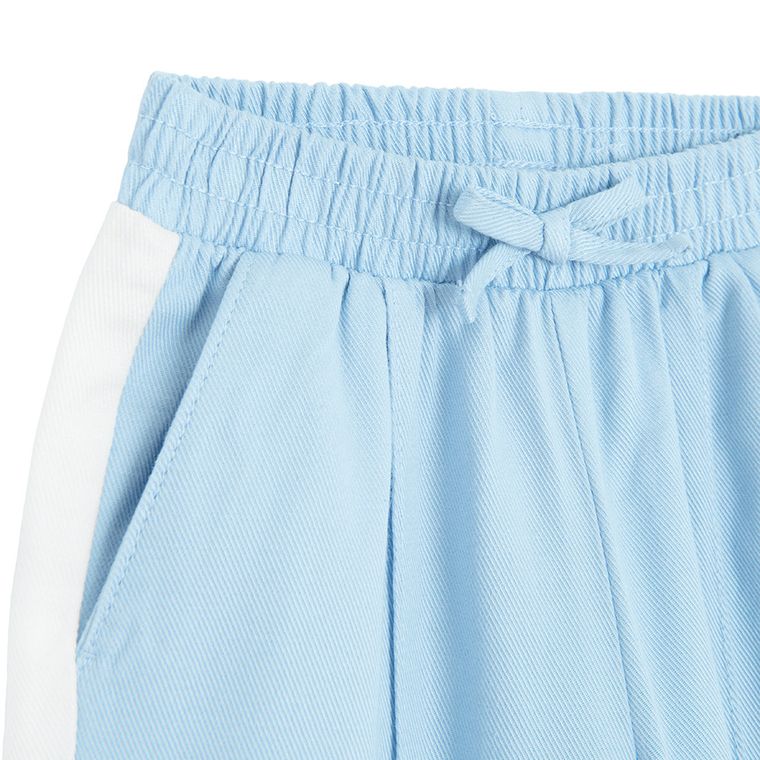 Cool Club, Spodnie materiałowe dziewczęce z lnem, wide, niebieskie