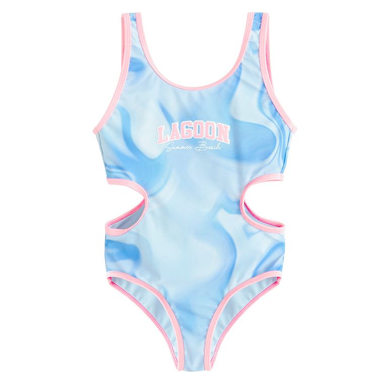 Cool Club, Strój kąpielowy dziewczęcy jednoczęściowy, UV 50, niebieski