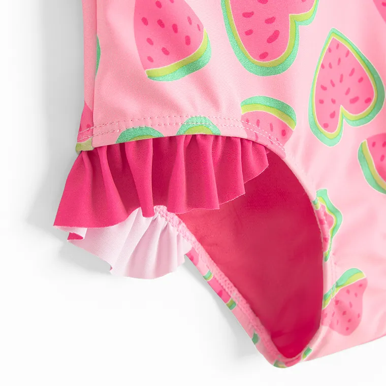 Cool Club, Strój kąpielowy dziewczęcy jednoczęściowy, UV 50, różowy