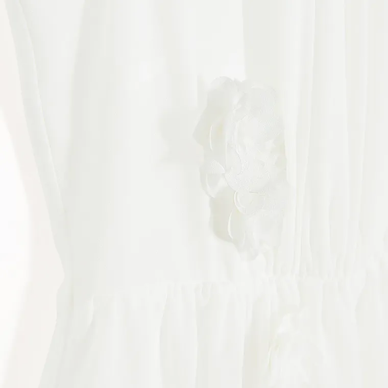 Cool Club, Sukienka dziewczęca bez rękawów, biała