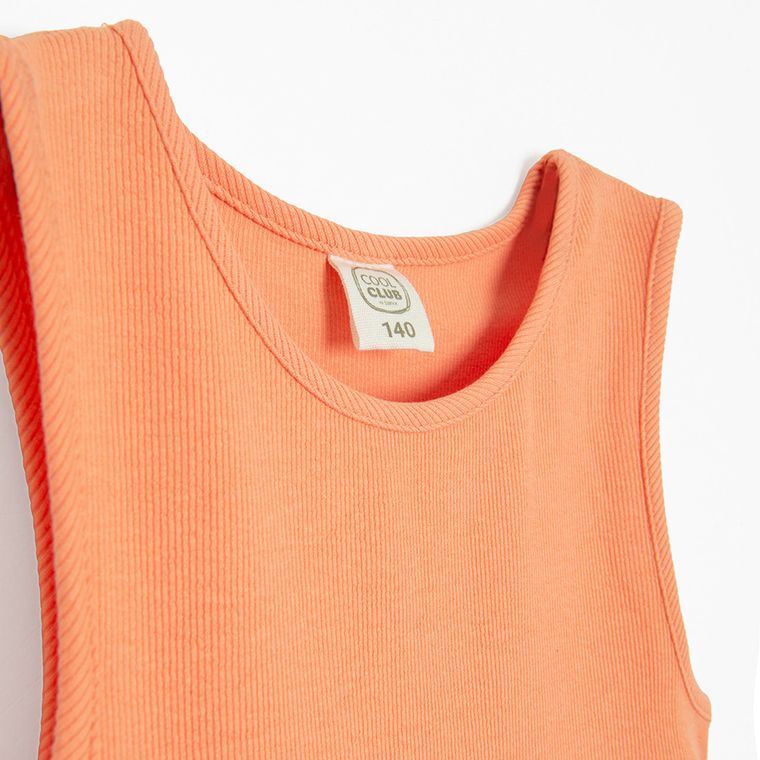 Cool Club, Sukienka dziewczęca bez rękawów, pomarańczowa