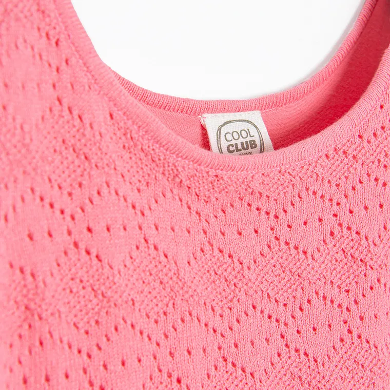 Cool Club, Sukienka dziewczęca bez rękawów, różowa