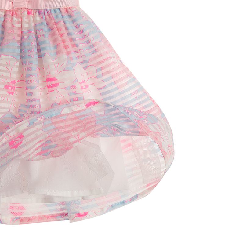 Cool Club, Sukienka dziewczęca bez rękawów, różowa, kwiaty