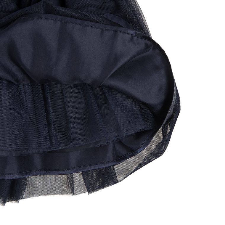 Cool Club, Sukienka dziewczęca bez rękawów, tiul, cekiny, granatowa