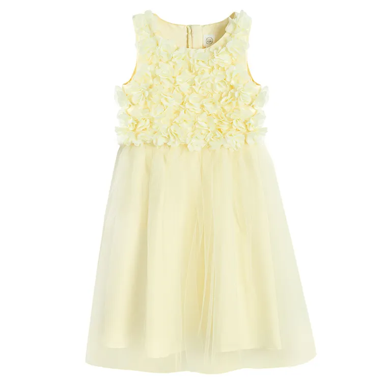 Cool Club, Sukienka dziewczęca bez rękawów, żółta