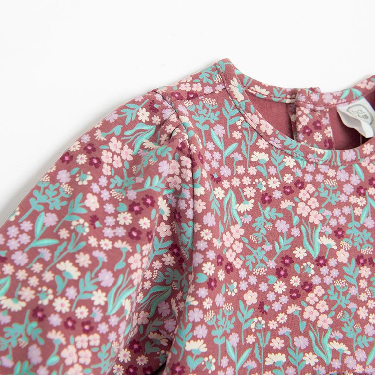 Cool Club, Sukienka dziewczęca z długim rękawem, fioletowa