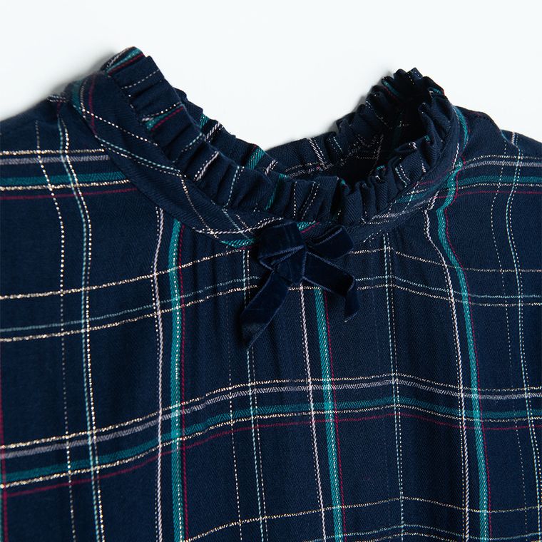 Cool Club, Sukienka dziewczęca z długim rękawem, granatowa