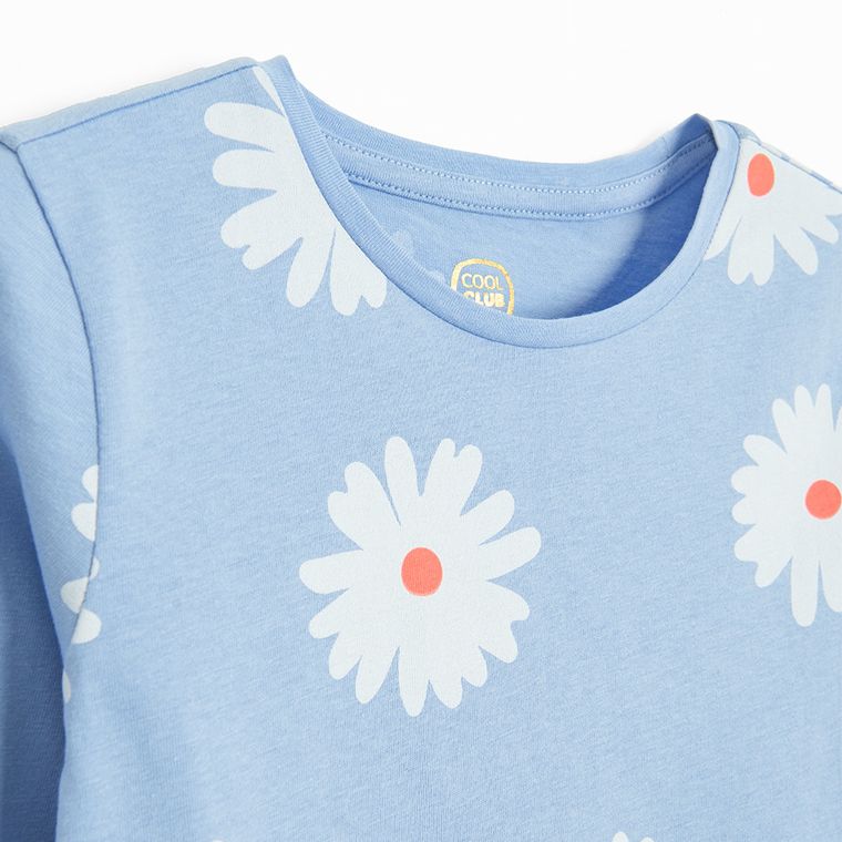 Cool Club, Sukienka dziewczęca z długim rękawem, niebieska
