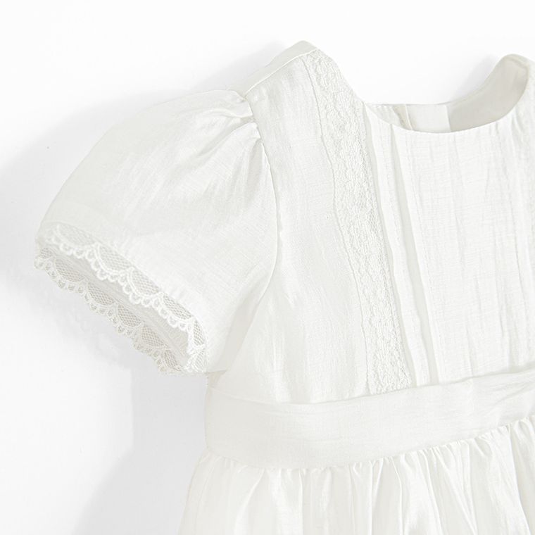 Cool Club, Sukienka dziewczęca z krótkim rękawem, biała