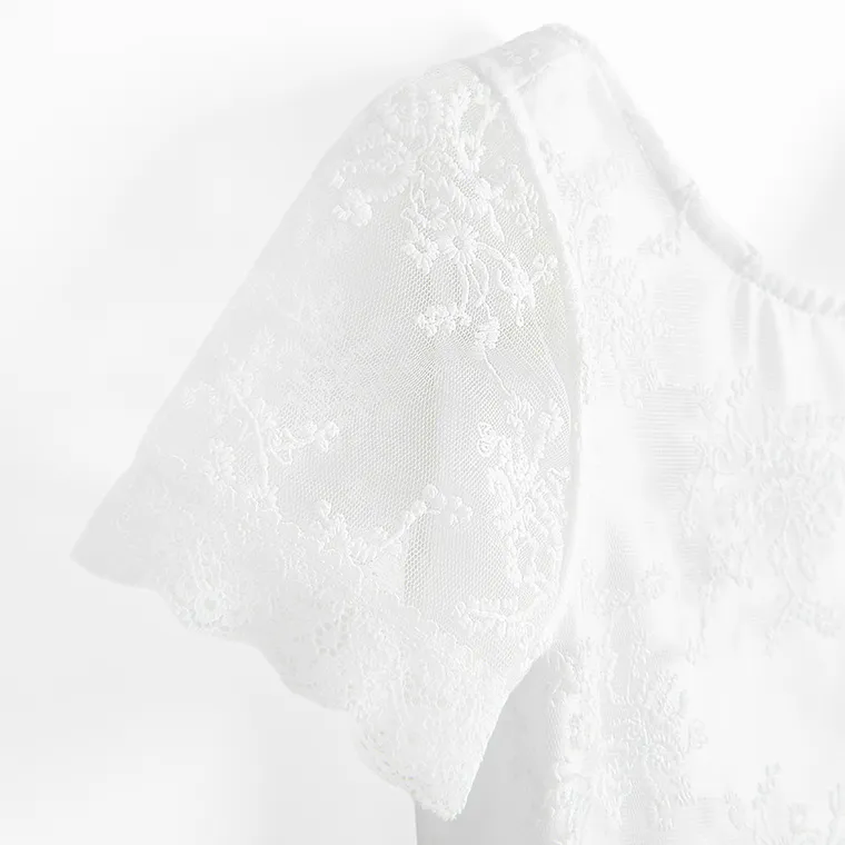 Cool Club, Sukienka dziewczęca z krótkim rękawem, biała