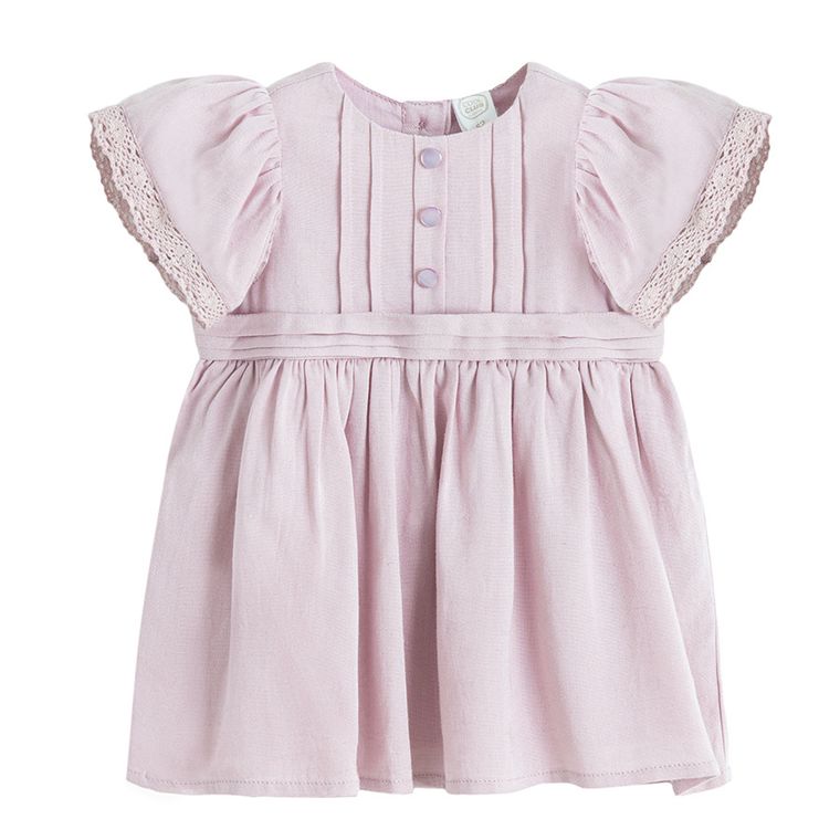 Cool Club, Sukienka dziewczęca z krótkim rękawem, fioletowa