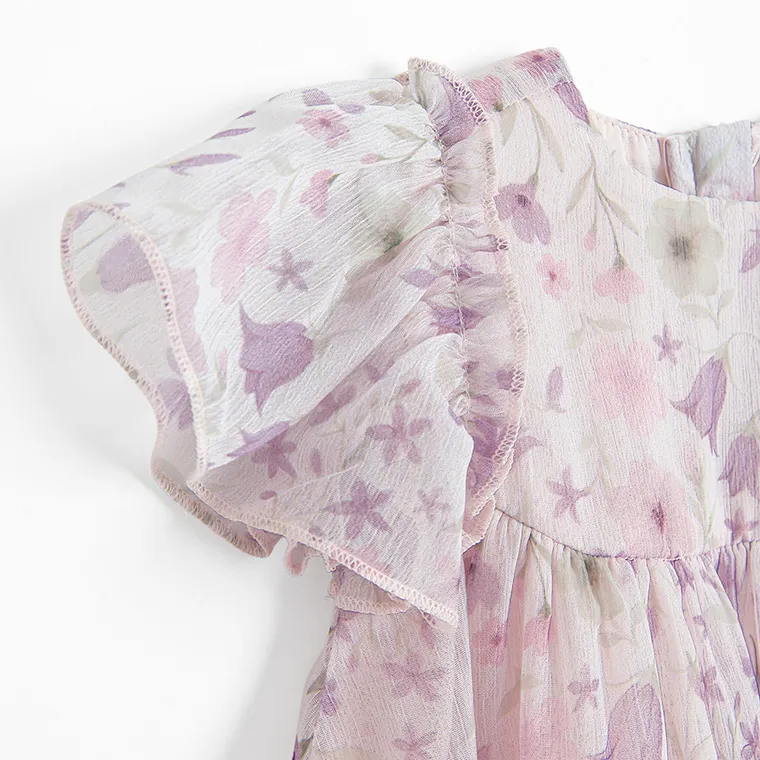 Cool Club, Sukienka dziewczęca z krótkim rękawem, fioletowa