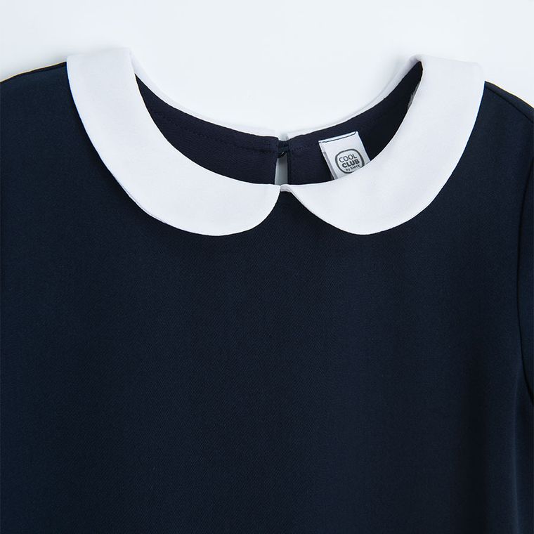 Cool Club, Sukienka dziewczęca z krótkim rękawem, granatowa