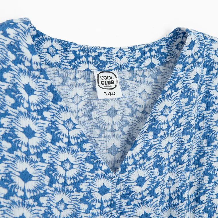 Cool Club, Sukienka dziewczęca z krótkim rękawem, niebieska