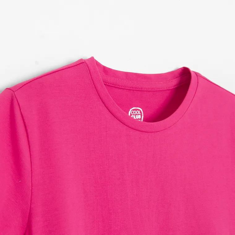 Cool Club, Sukienka dziewczęca z krótkim rękawem, różowa