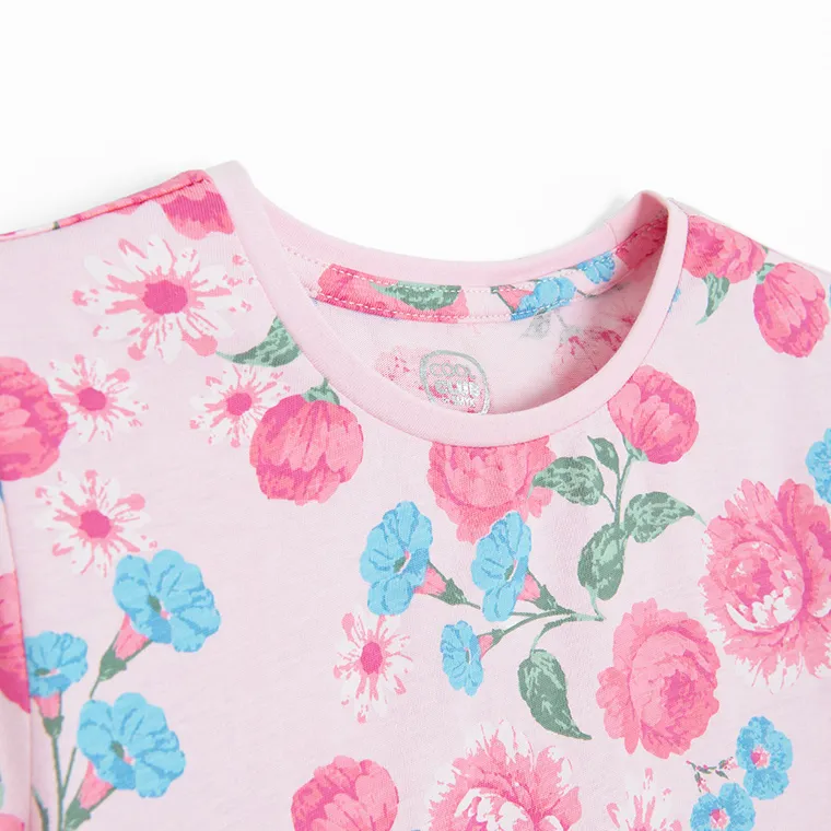 Cool Club, Sukienka dziewczęca z krótkim rękawem, różowa