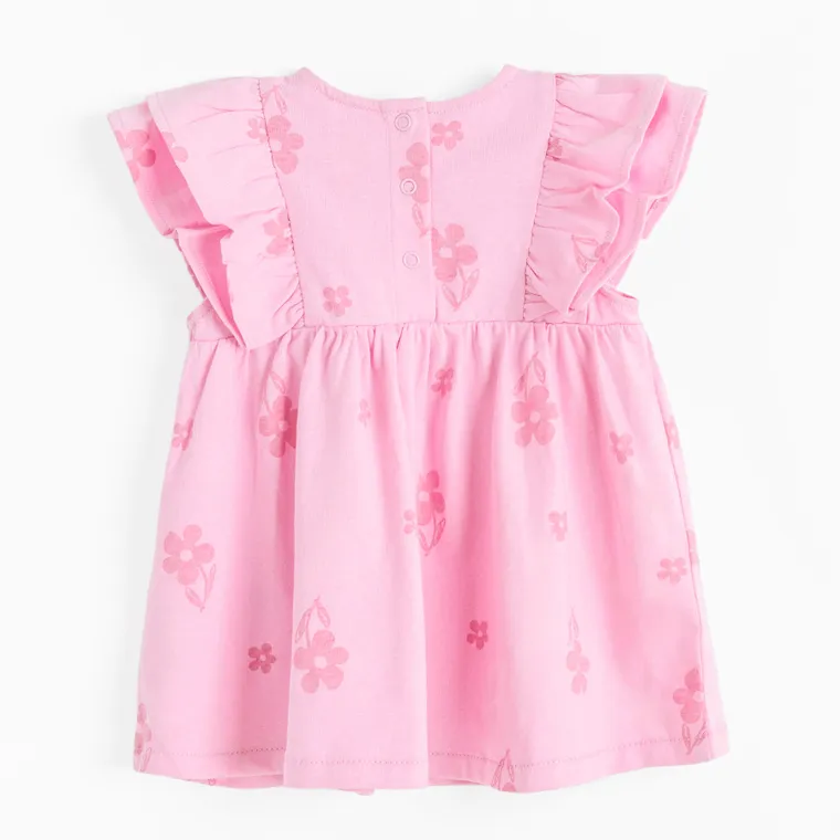 Cool Club, Sukienka dziewczęca z krótkim rękawem, różowa