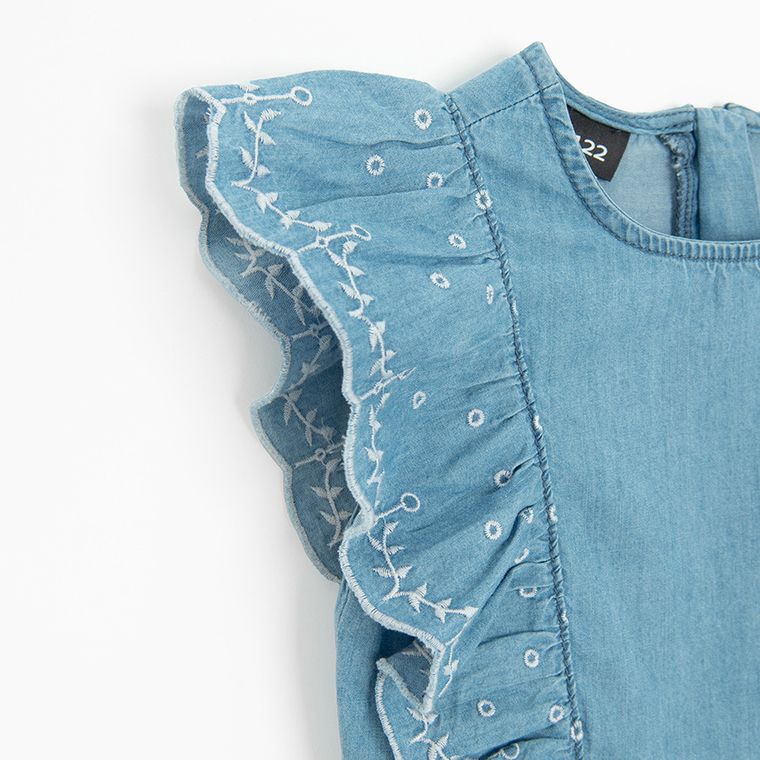 Cool Club, Sukienka jeansowa dziewczęca z krótkim rękawem, denim