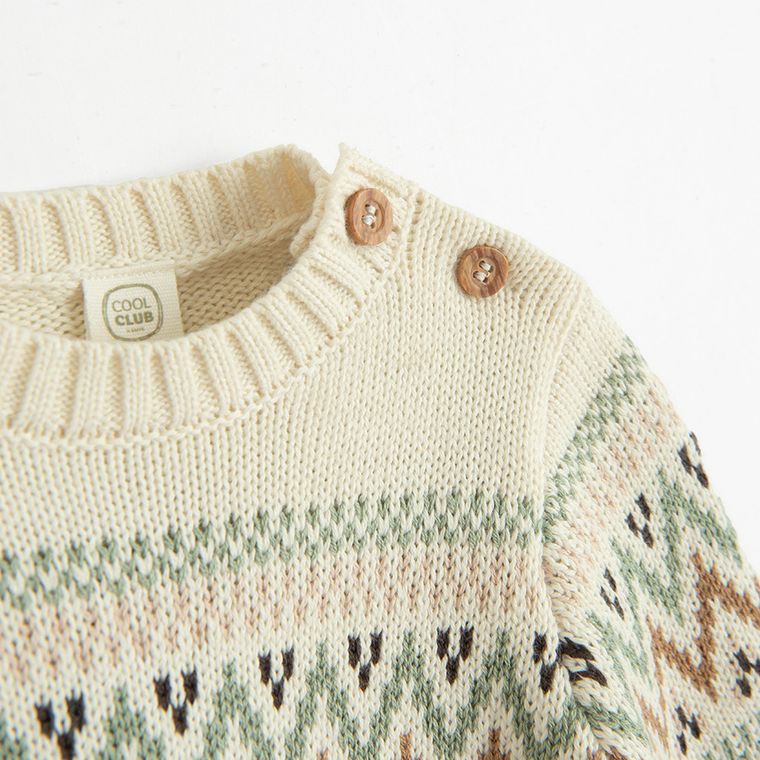 Cool Club, Sweter chłopięcy, beżowy