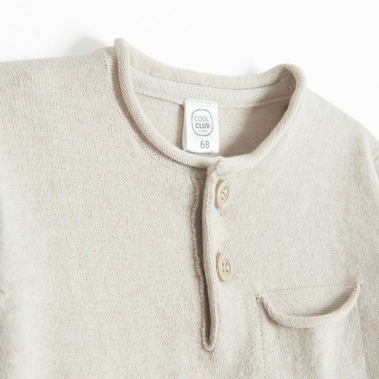 Cool Club, Sweter chłopięcy, beżowy